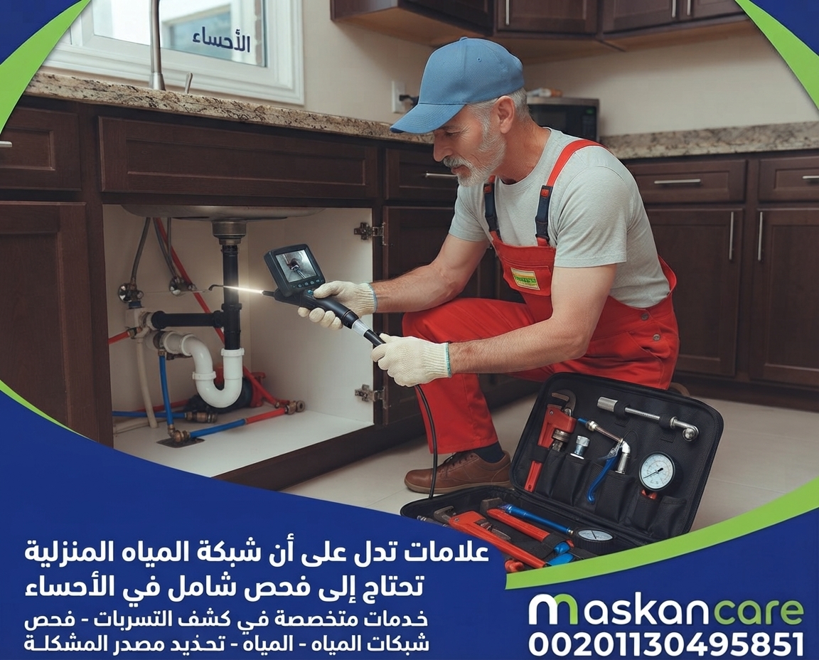 علامات تدل على أن شبكة المياه المنزلية تحتاج إلى فحص شامل في الأحساء