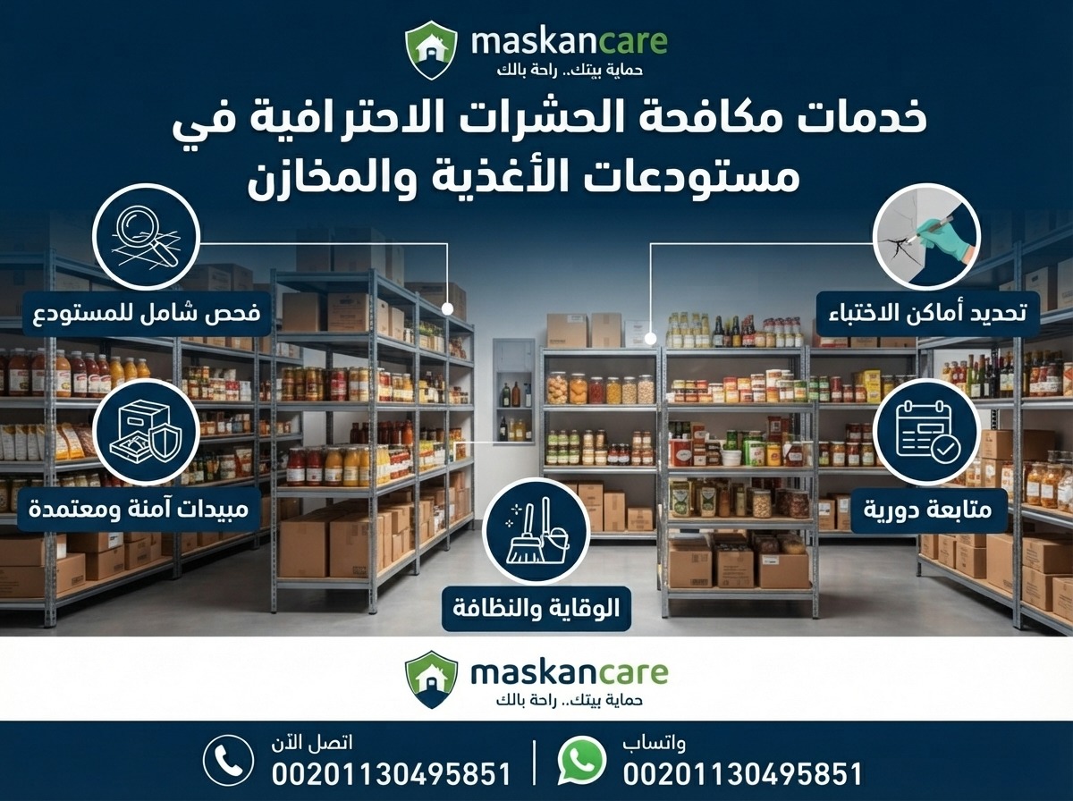 مكافحة الحشرات في المستودعات بالدمام – تقليل مخاطر الإصابة