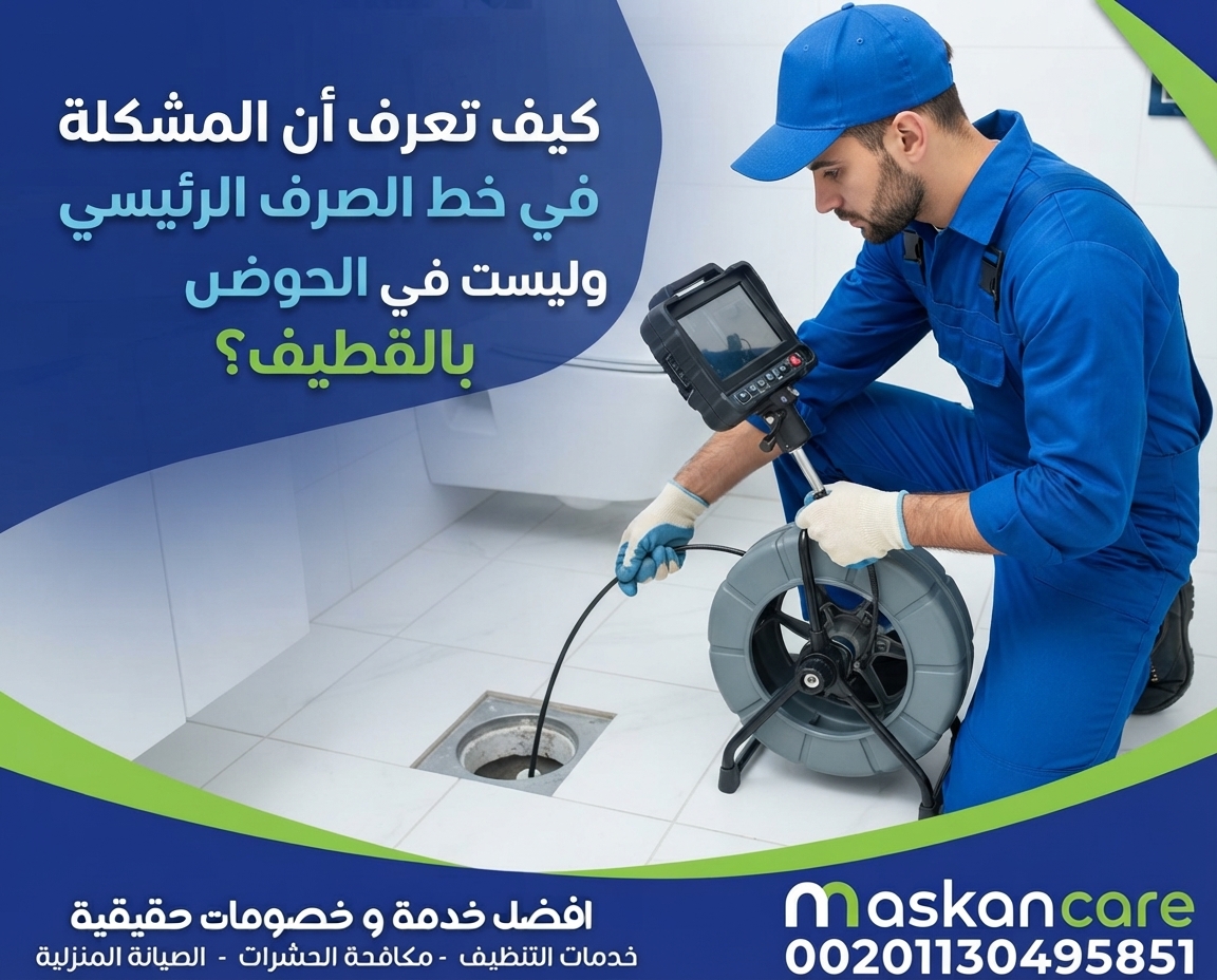 كيف تعرف أن المشكلة في خط الصرف الرئيسي وليست في الحوض بالقطيف؟
