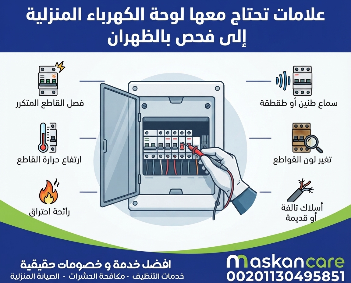 علامات تحتاج معها لوحة الكهرباء المنزلية إلى فحص بالظهران